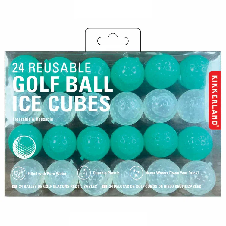 Kikkerland - 24 glaçon réutilisables - Balles de Golf