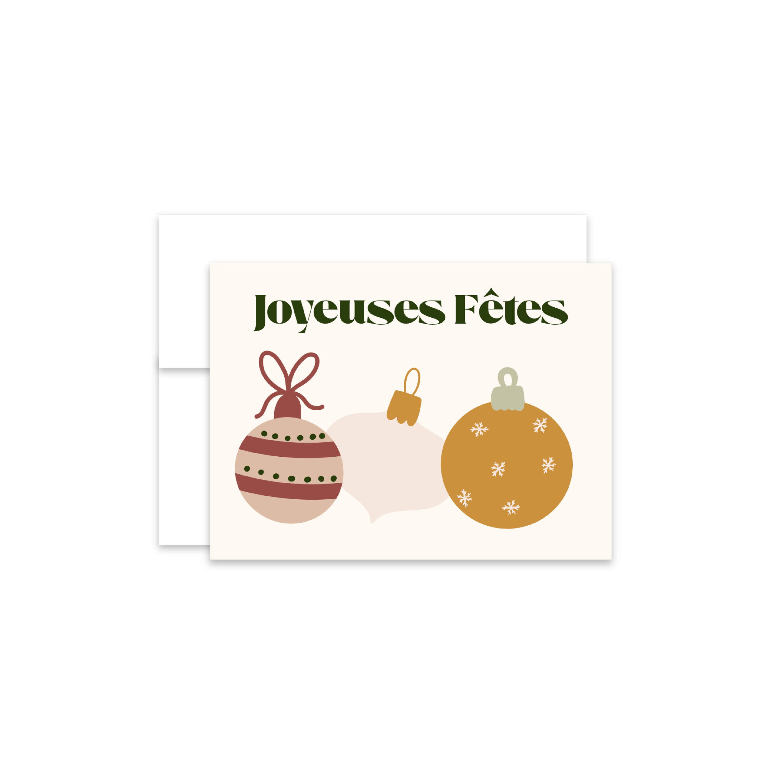 Boucle & Papier - Carte de voeux - Joyeuses Fêtes et Ornaments