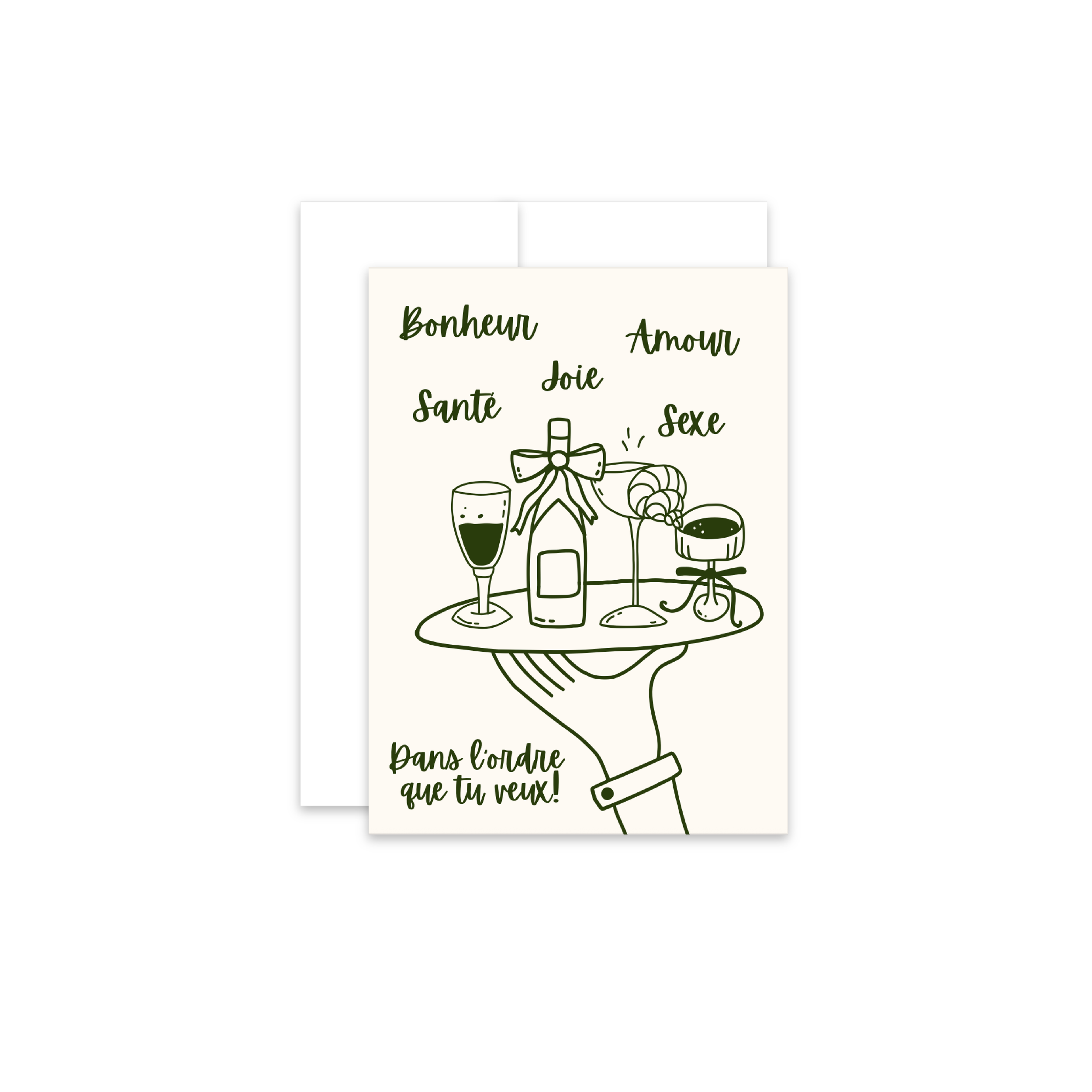 Boucle & Papier - Carte de voeux - Bonheur, Santé, Joie, Amour, Sexe
