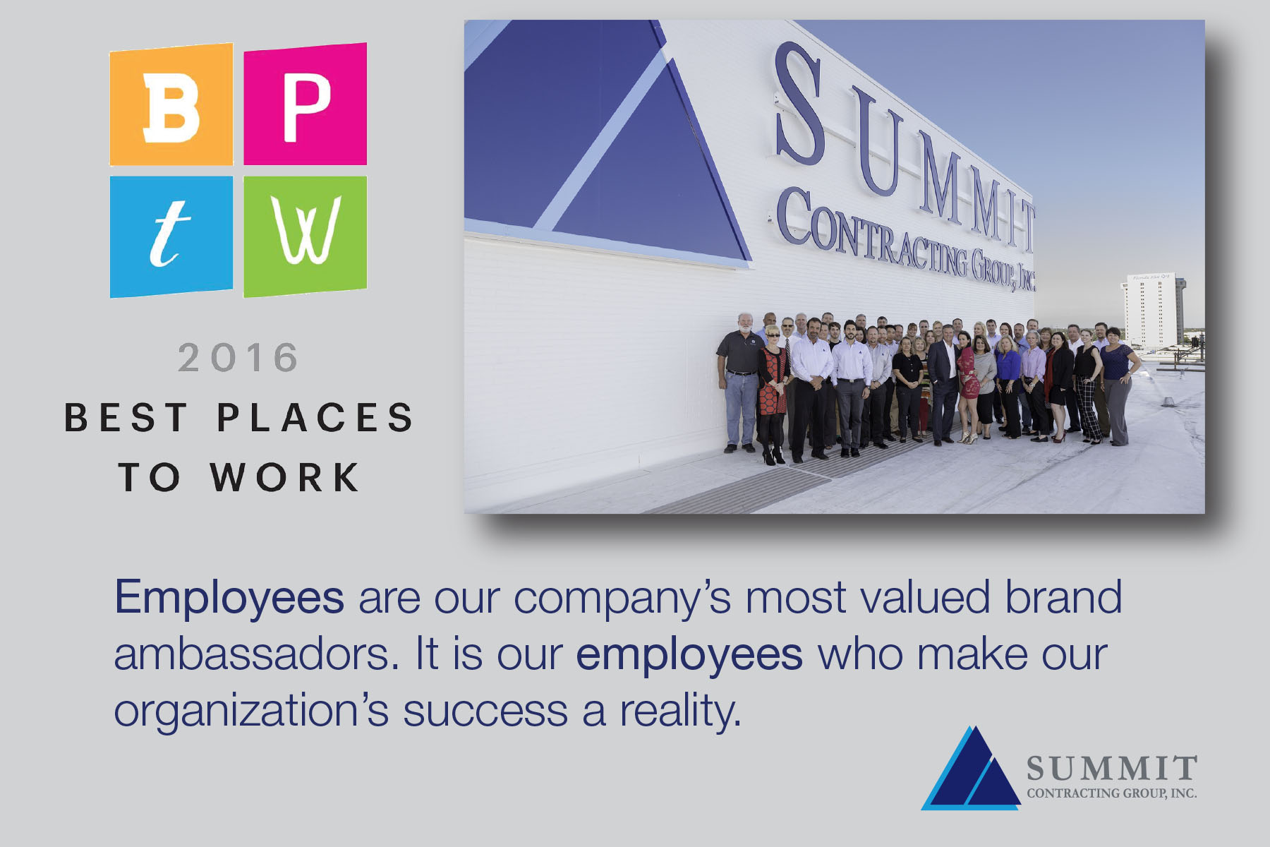 Best Place to Work 2016