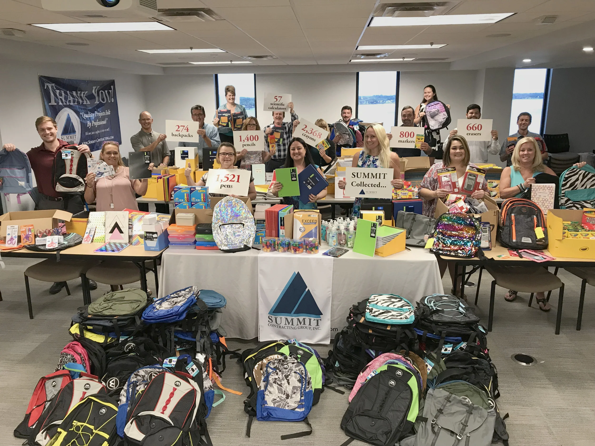 Summit Raised $8,500 in School Supplies for Jacksonville Non-Profits