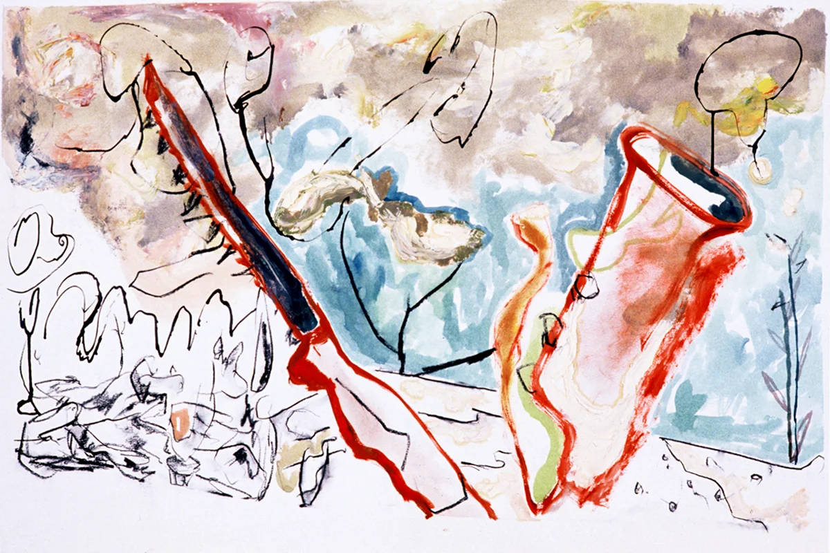 SAFFRON Mixed Media on Paper 26 x 40 inches (66 x 101 cm) 