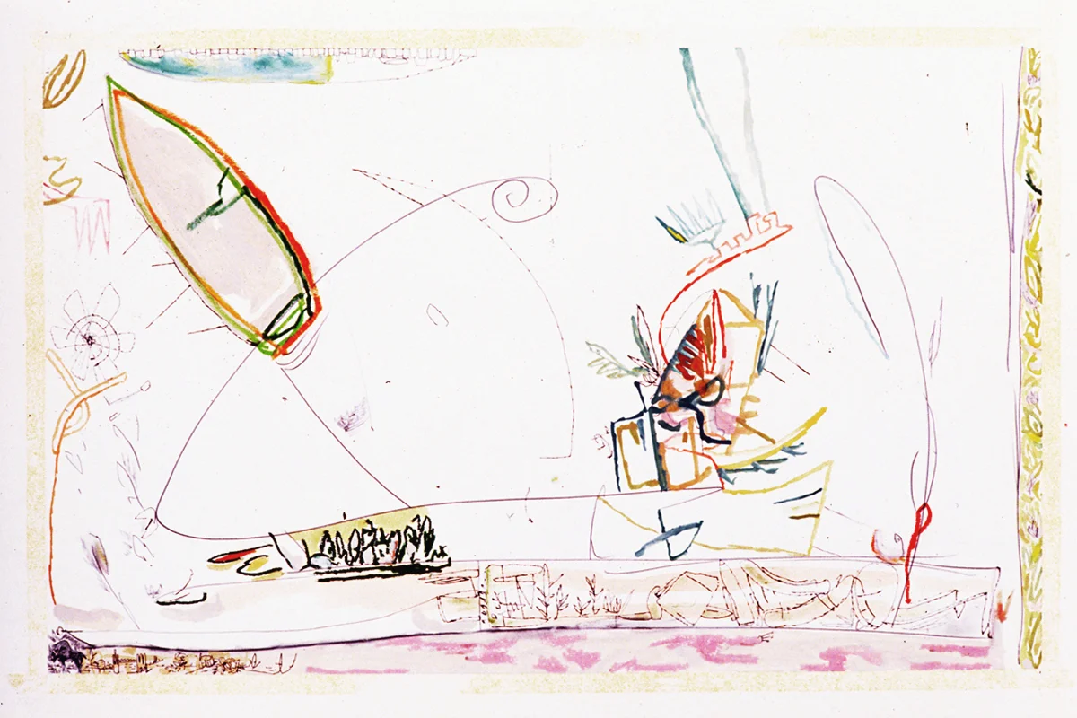 BISON Mixed Media on Paper 26 x 40 inches (66 x 101 cm)