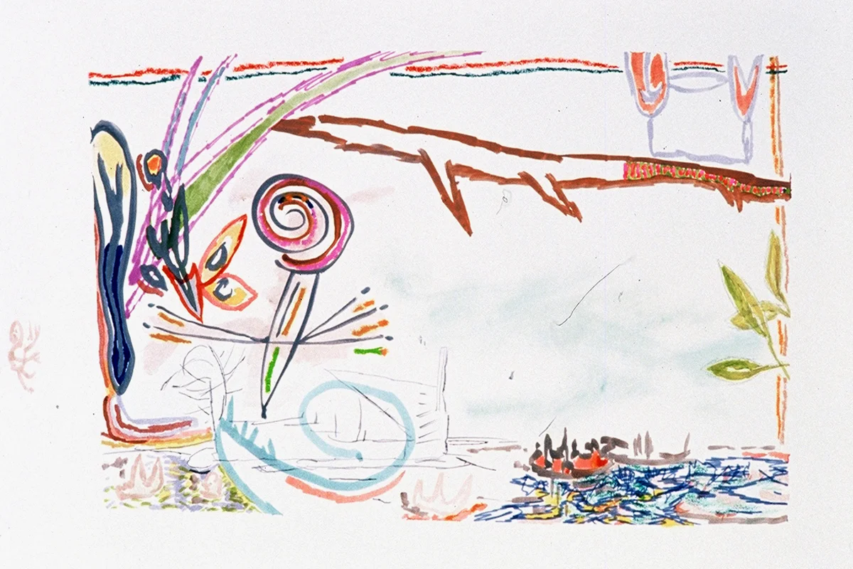 SYMBIOTIC Mixed Media on Paper 25 x 38 inches (63.5 x 96.5 cm)