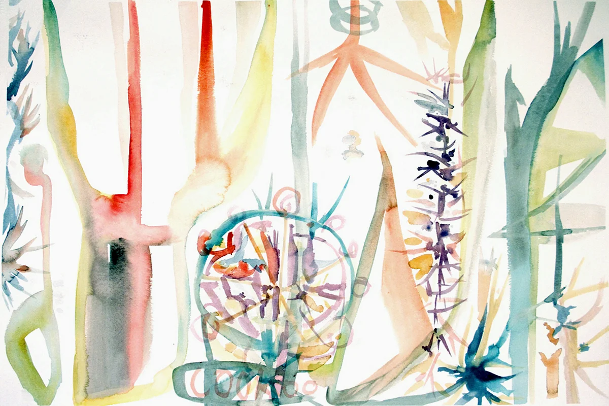 CACTUS Watercolor on Paper 22 x 30 inches (56 x 76 cm)