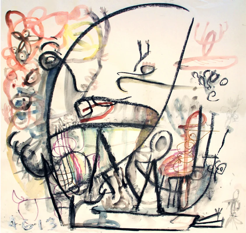 APARTMENT 613 Mixed Media on Canvas 26 x 40 inches (88 x 81 cm)