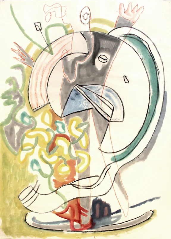 MR BOJANGLES Mixed Media on Paper 42 x 48 inches (110 x 122 cm)