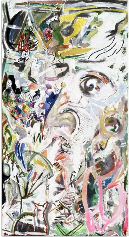 CROKAMORA Mixed Media on Canvas 112 x 58 inches (284 x 147 cm)