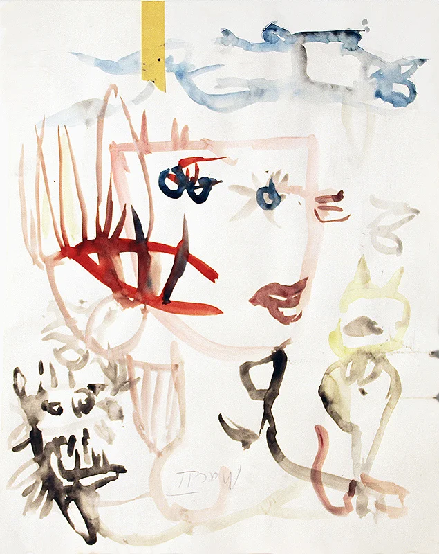 MAC TWO Mixed Media on Paper 23 x 18 inches (59 x 45 cm)