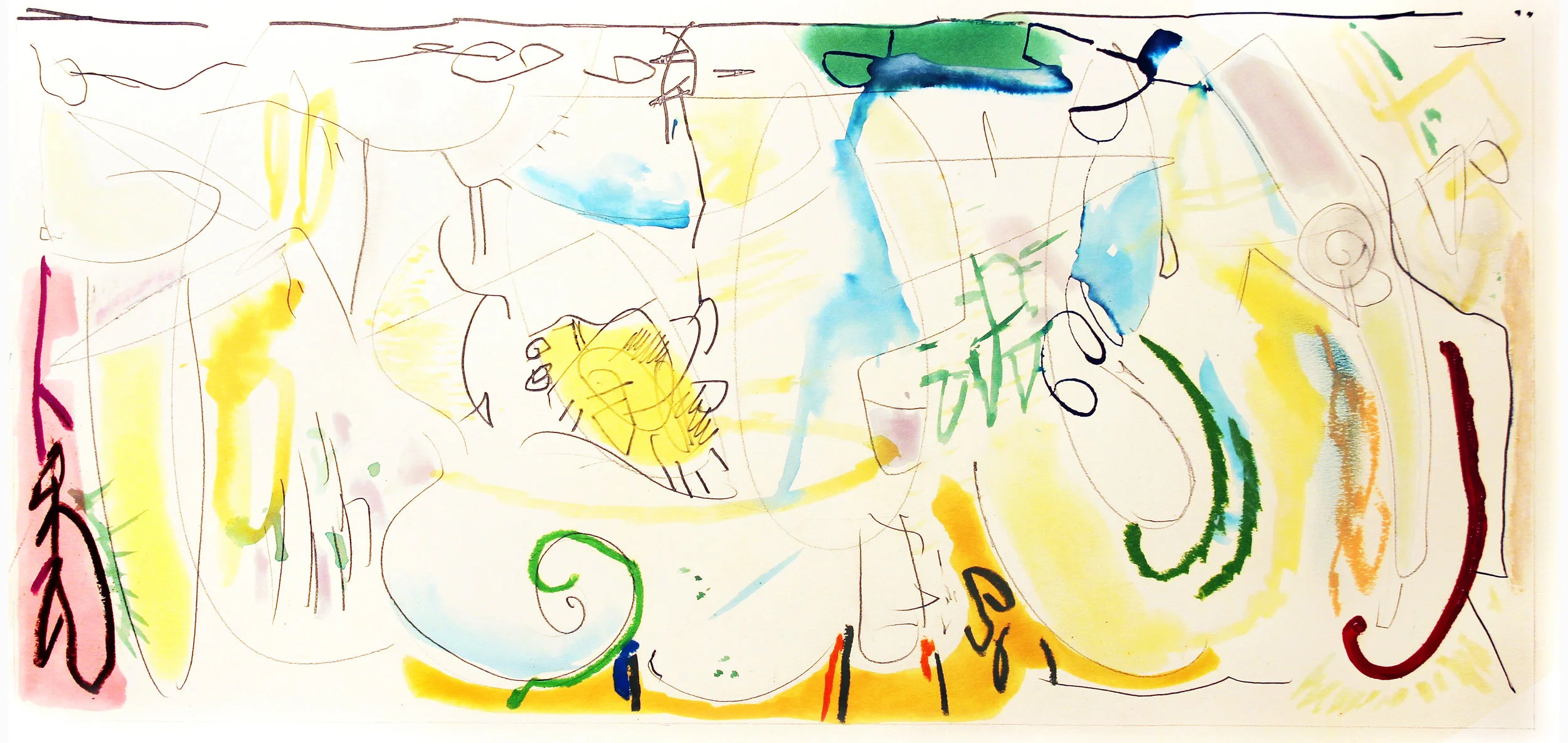 RAPTURE Mixed Media on Paper 30 x 43 inches (76 x 109 cm)