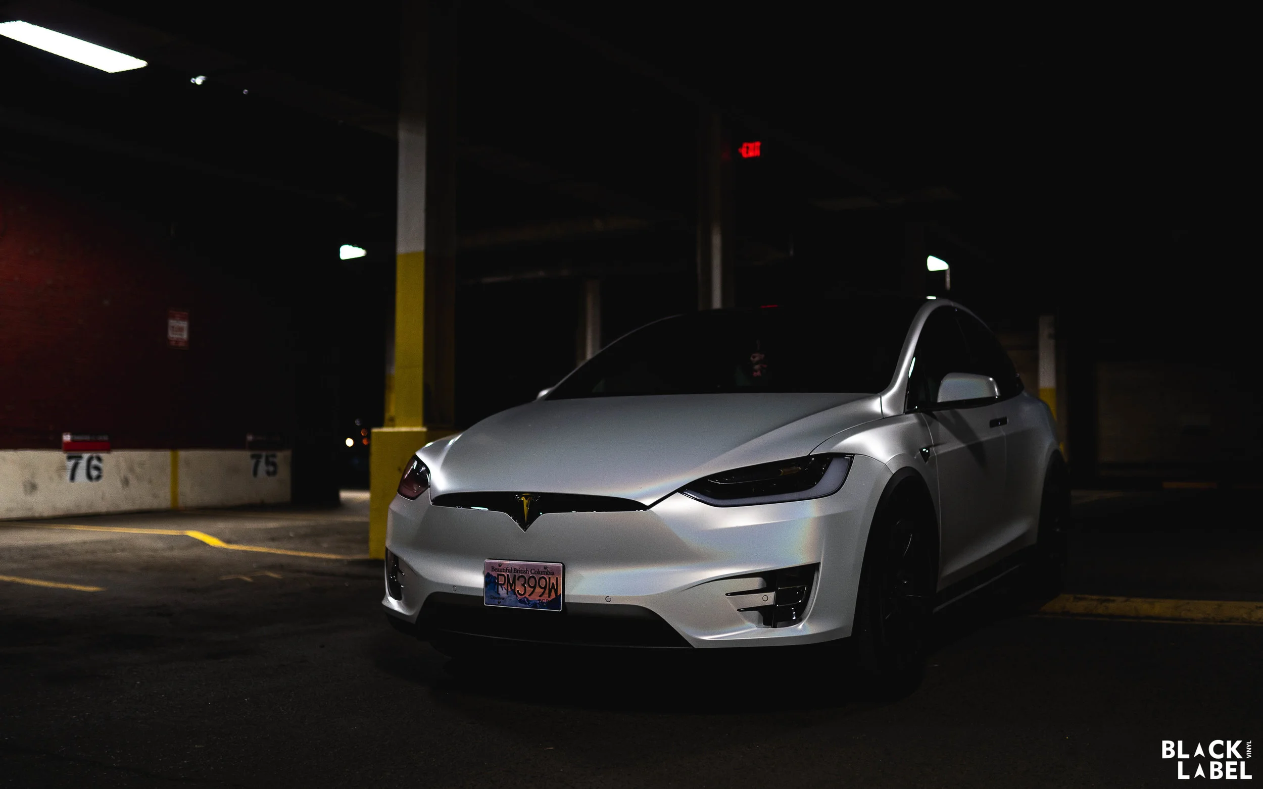 Tesla Model X Exterior Color Change in Satin Ghost Flip (Copy)