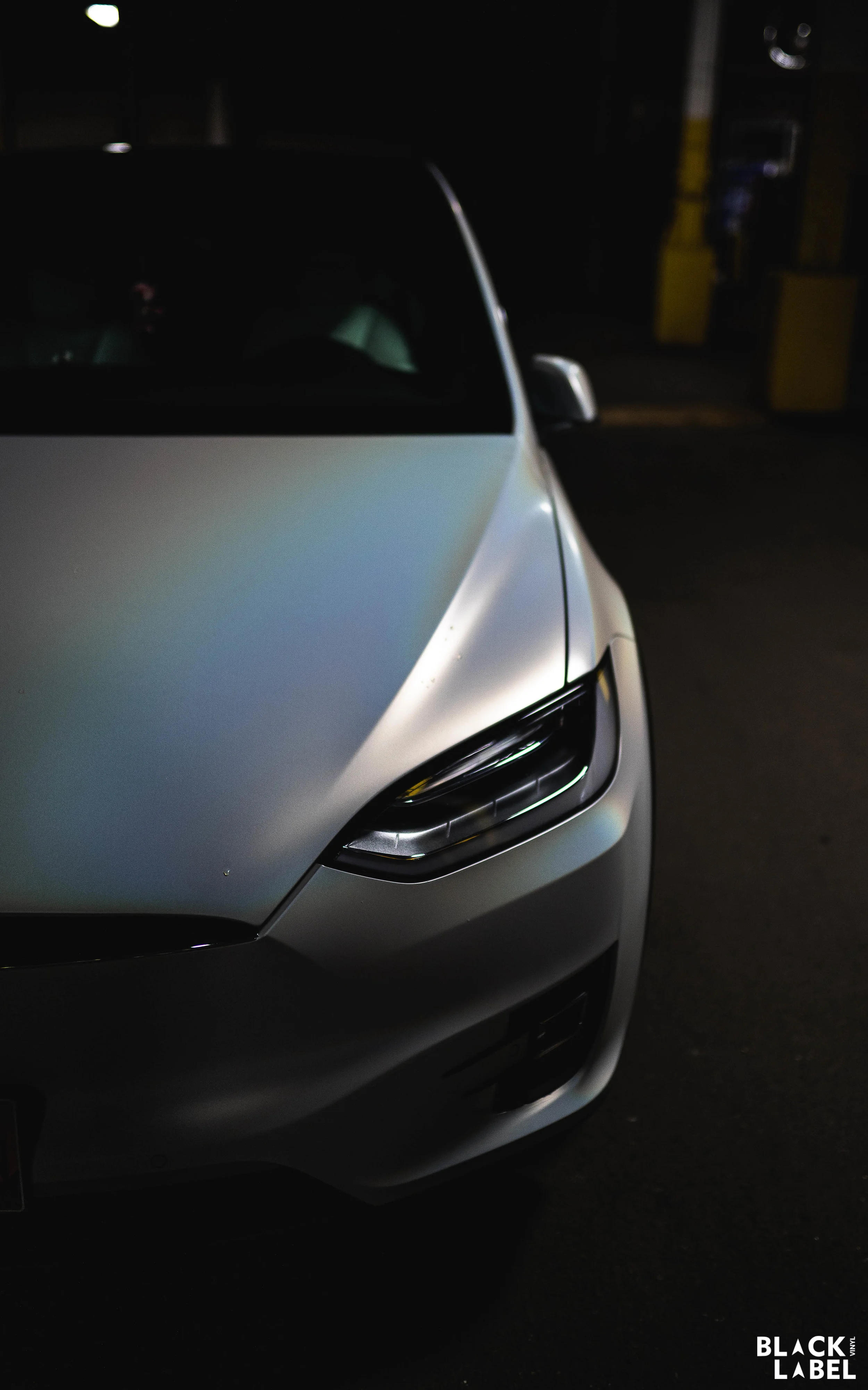 Tesla Model X Exterior Color Change in Satin Ghost Flip (Copy)