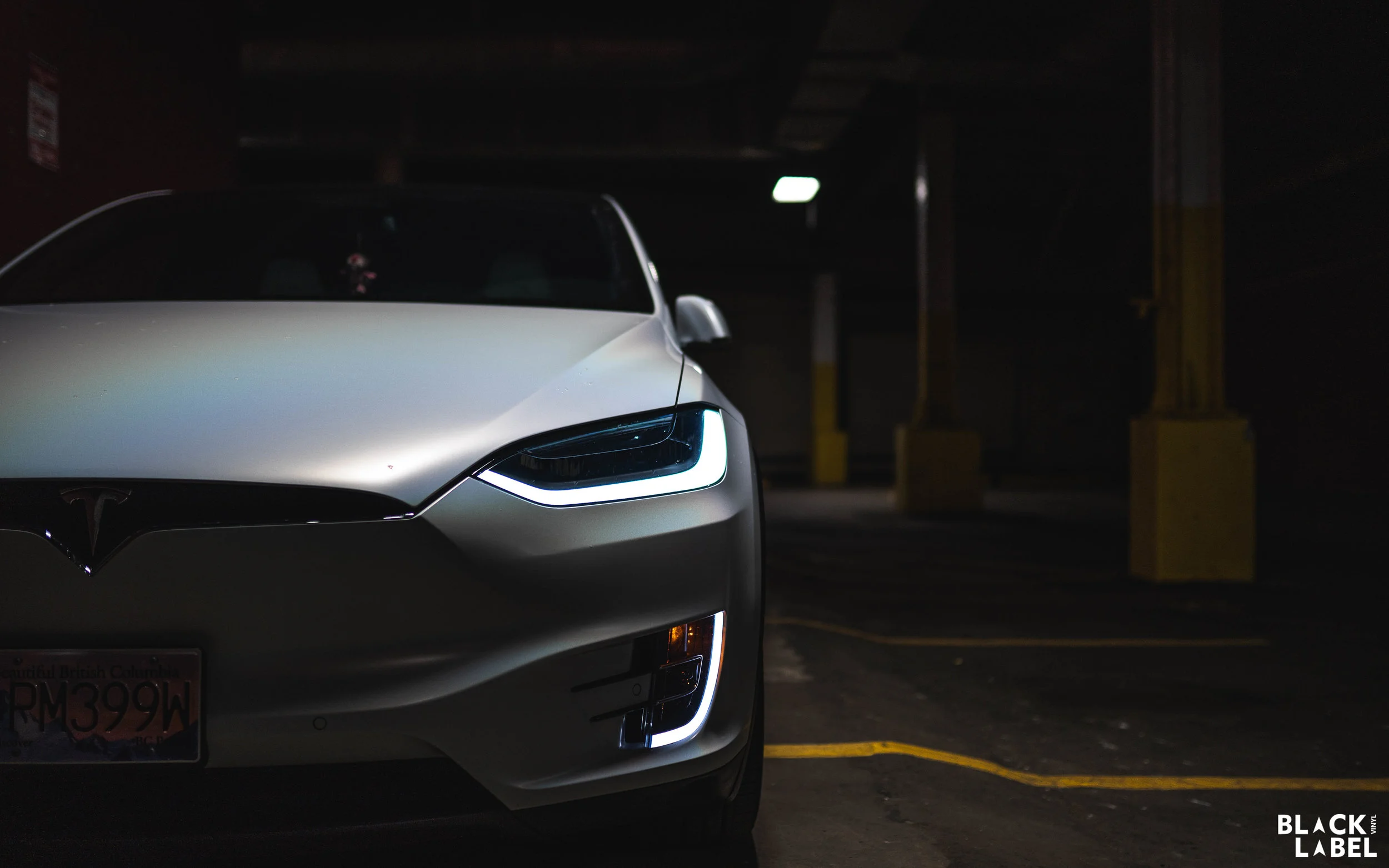 Tesla Model X Exterior Color Change in Satin Ghost Flip (Copy)
