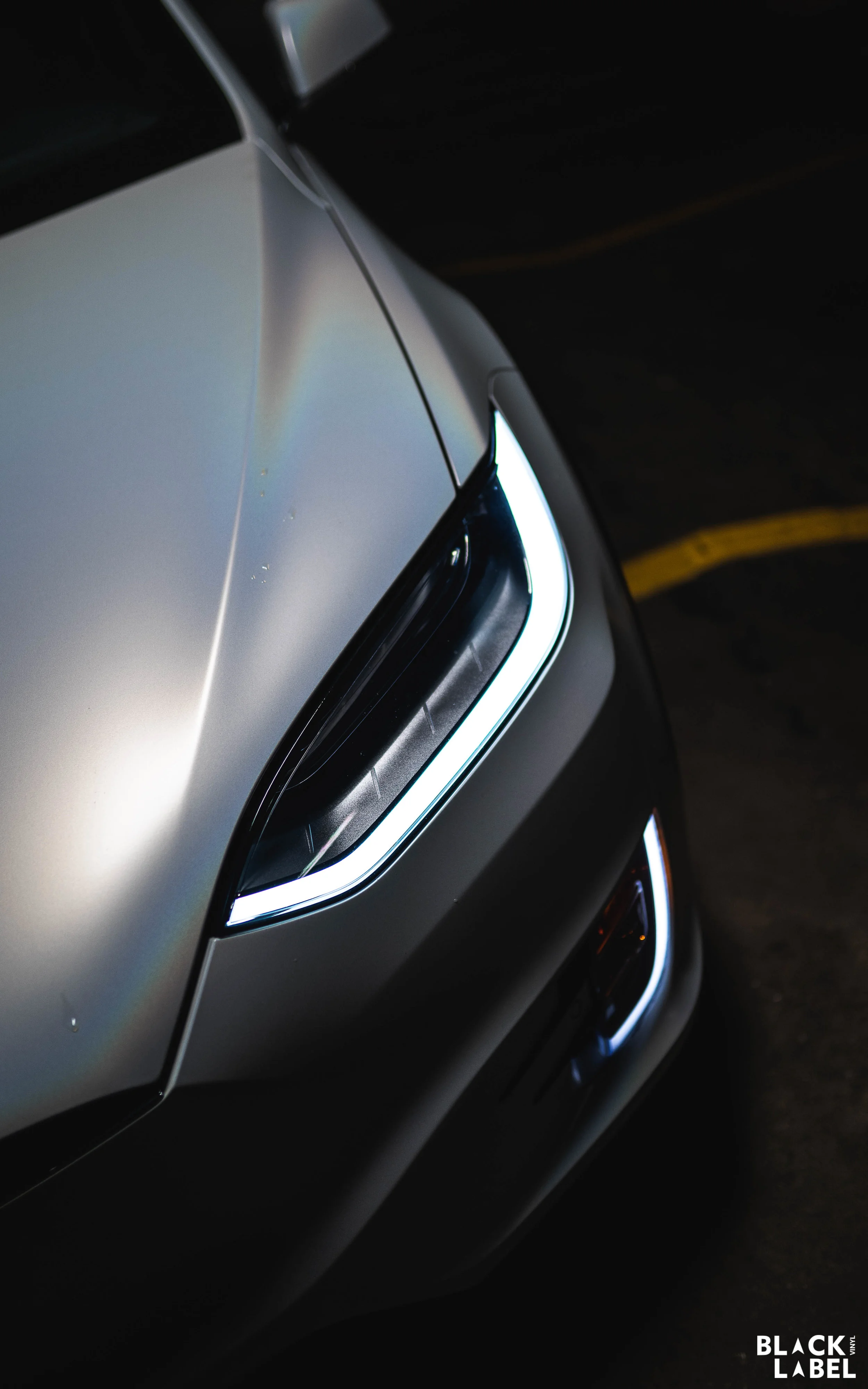 Tesla Model X Exterior Color Change in Satin Ghost Flip (Copy)