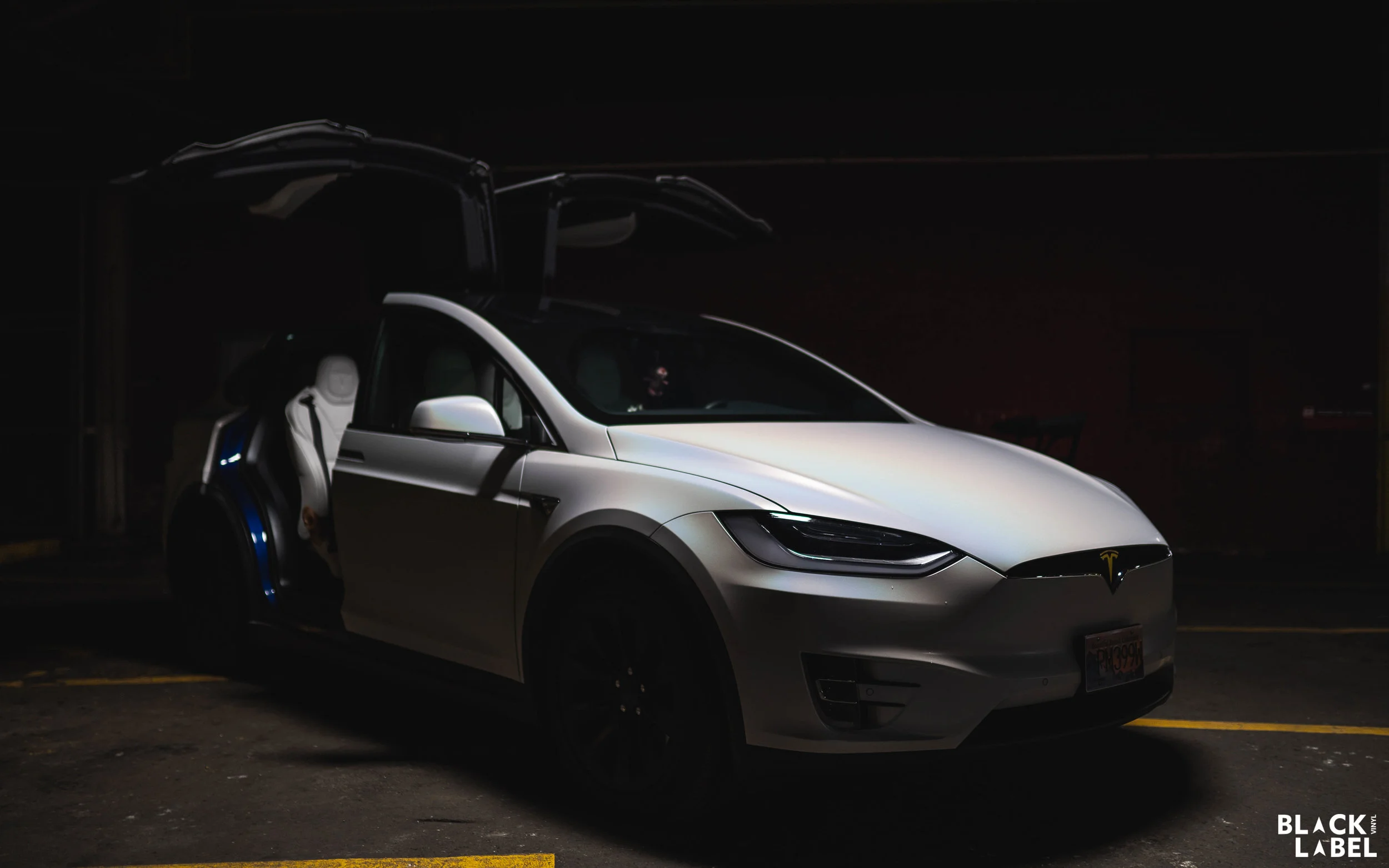 Tesla Model X Exterior Color Change in Satin Ghost Flip (Copy)