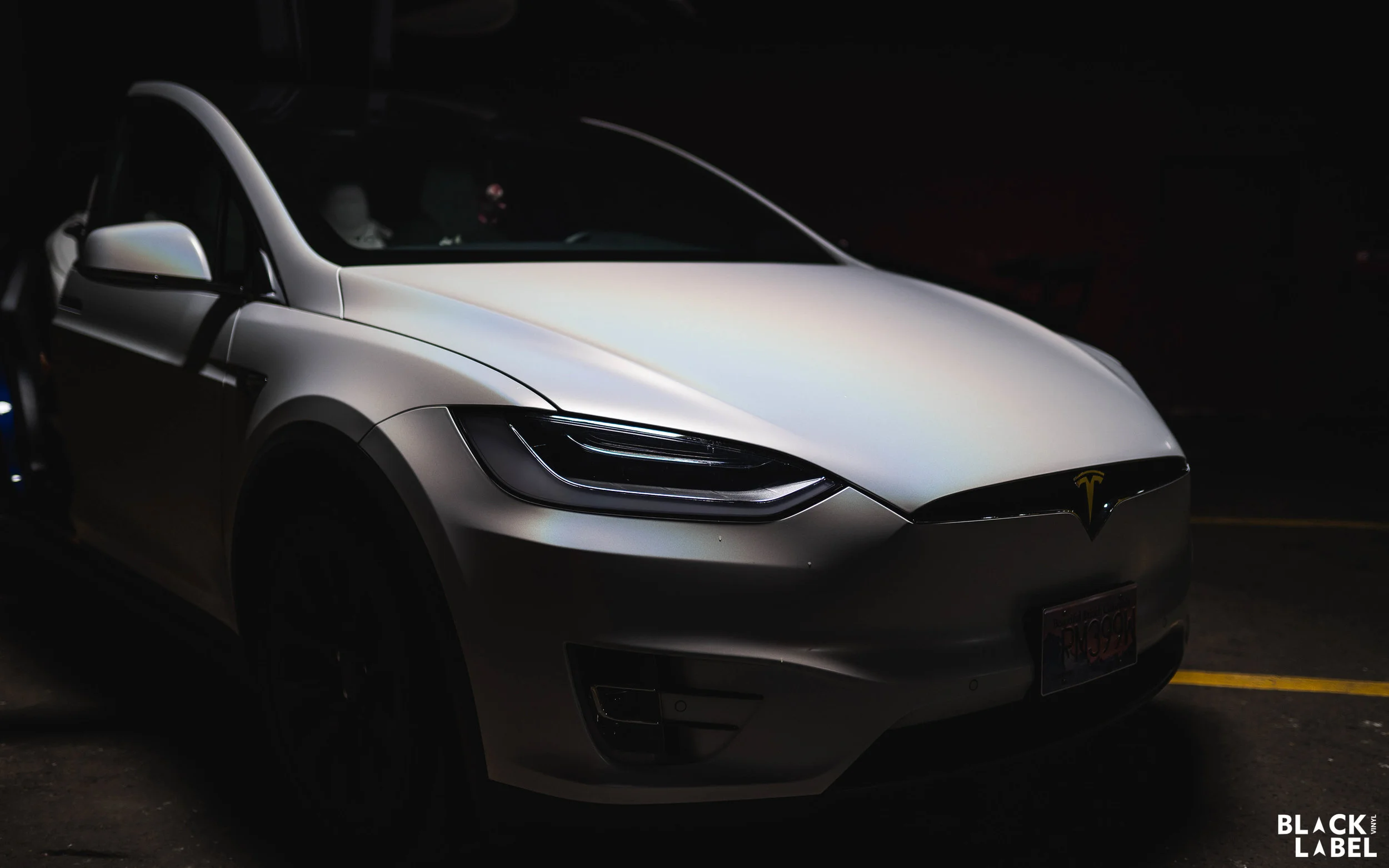 Tesla Model X Exterior Color Change in Satin Ghost Flip (Copy)