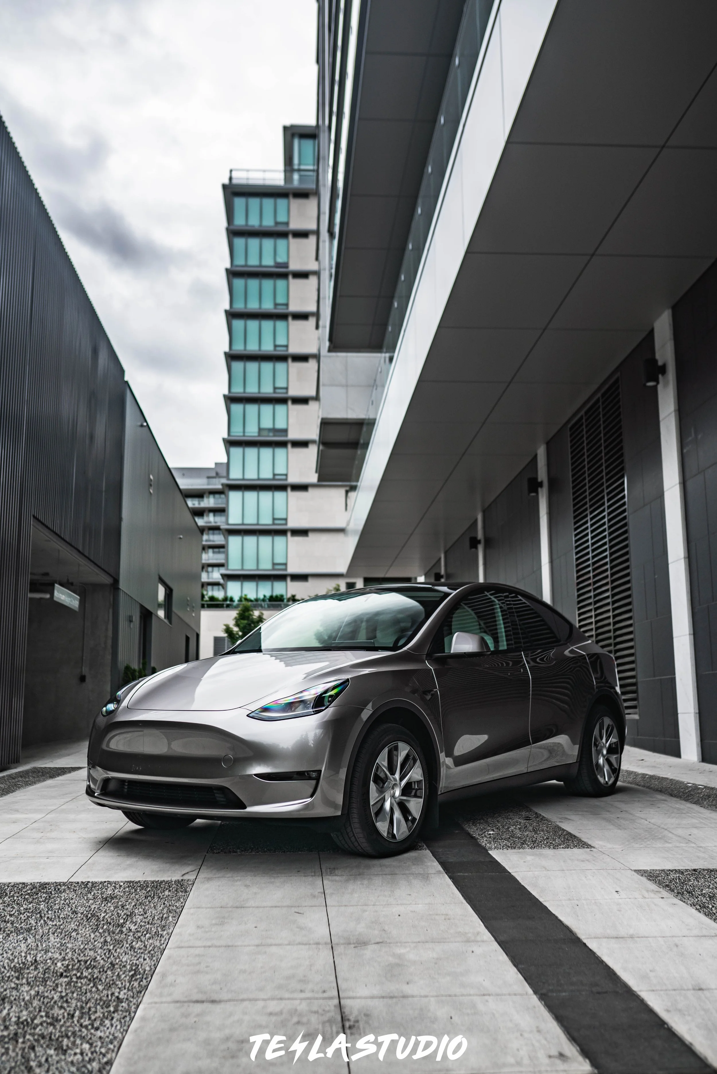 Tesla Model Y Liquid Metal Silver PPF in Vancouver | Colour Change & Paint Protection