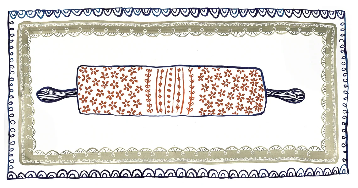 Country Rolling Pin Print