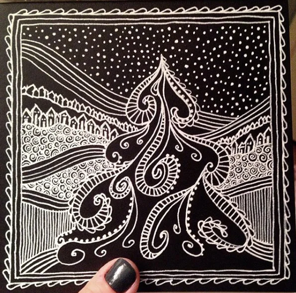 black & white Christmas