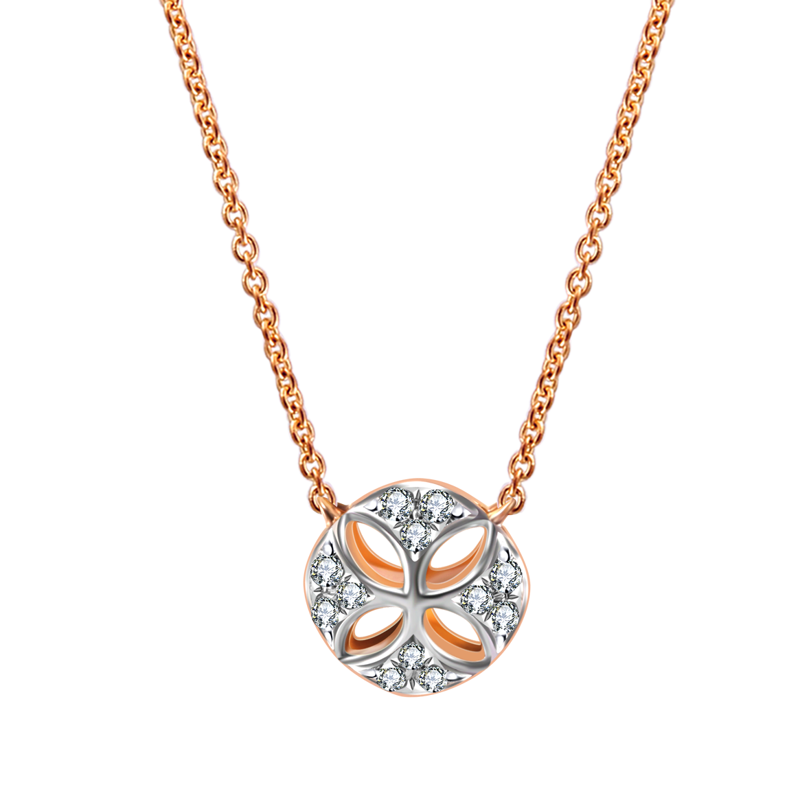 Cutout Button Necklace