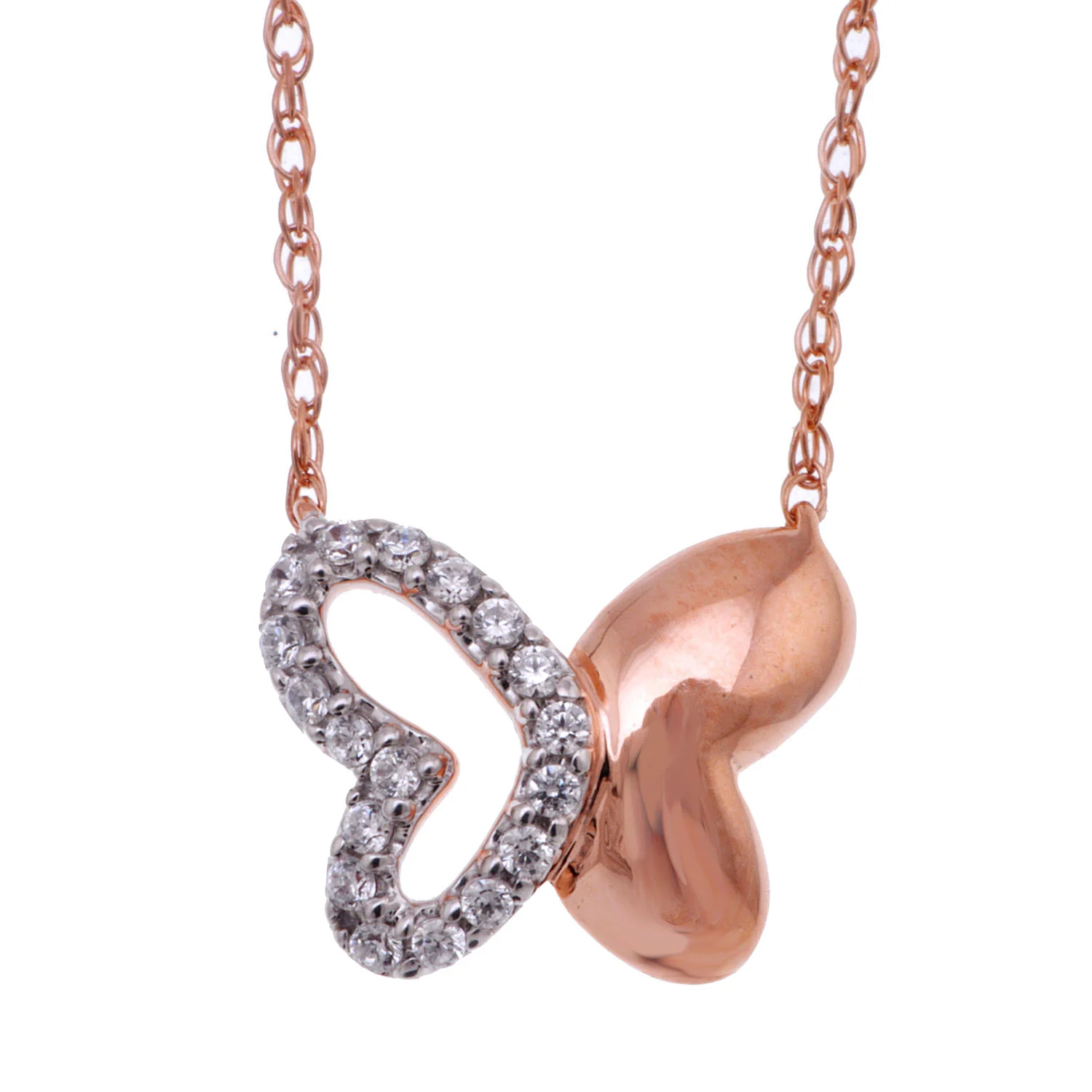 Two Tone Butterfly Pendant