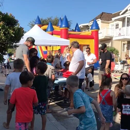 Block party in progress.