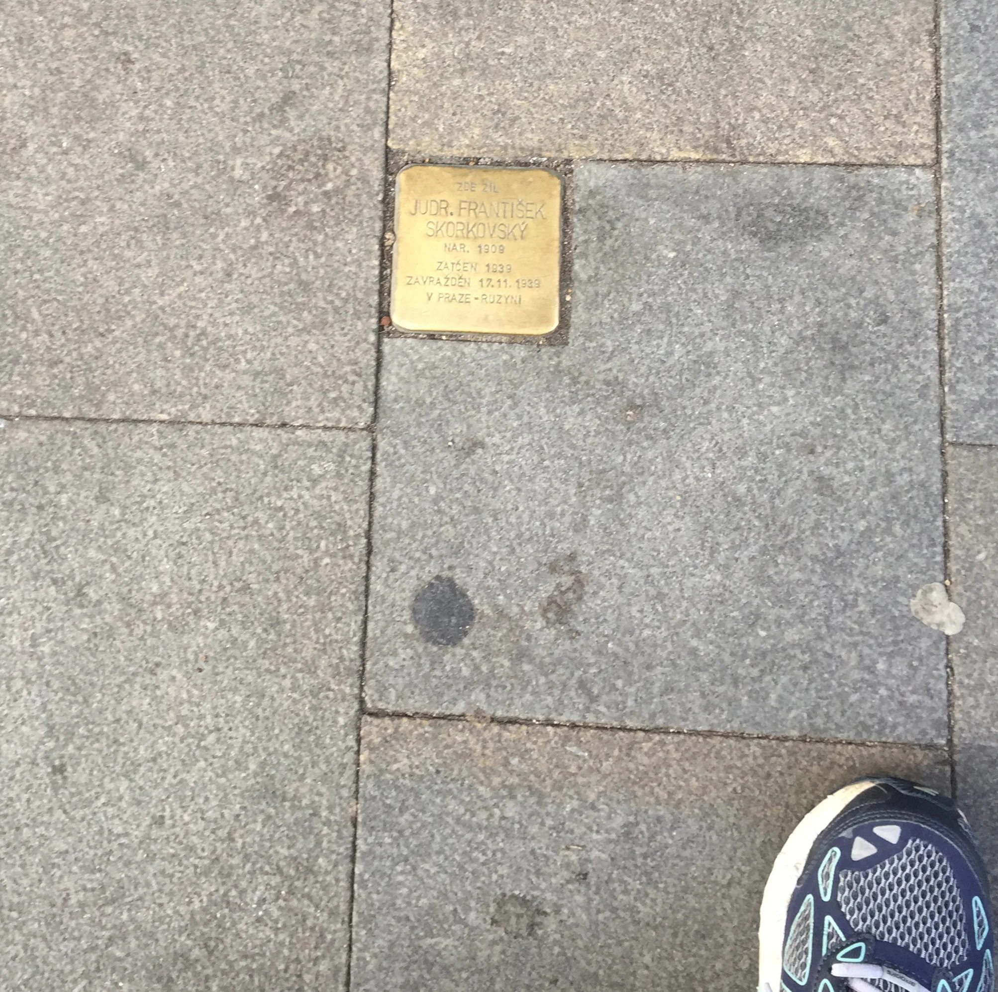 This is where a Jewish family once lived in Brno before WWII