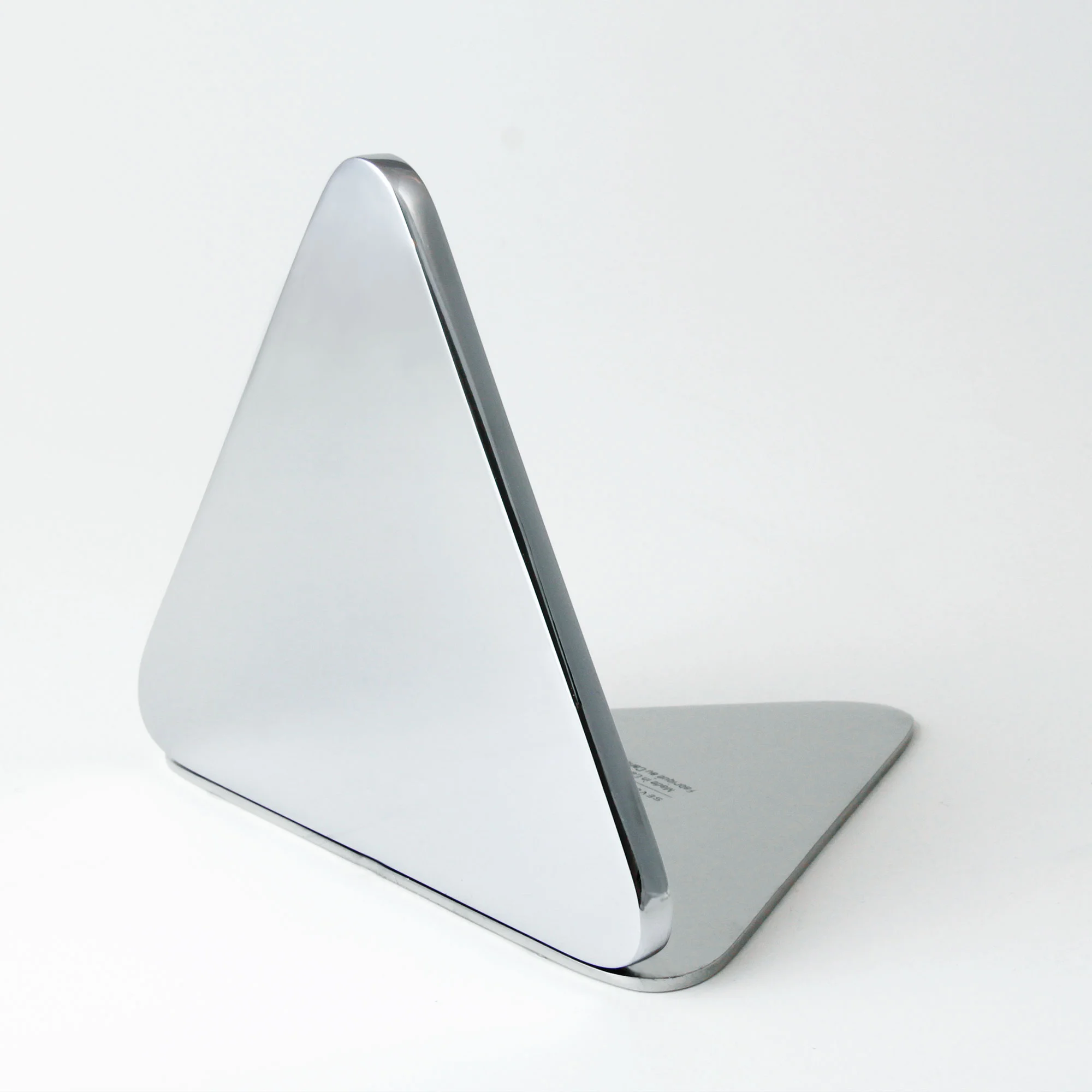 Shadow bookend - chrome edition, viewed in perspective