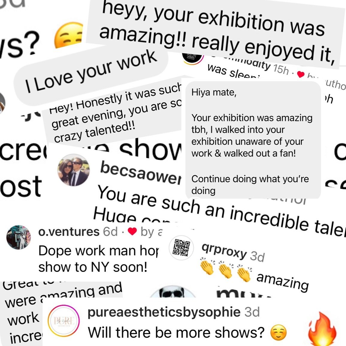 I&rsquo;ve been taking time to go through all the comments, messages, and kind words from Thursday&rsquo;s exhibition, and honestly, I&rsquo;m overwhelmed with gratitude.

Thank you for your unwavering love and support. You&rsquo;re all truly the bes
