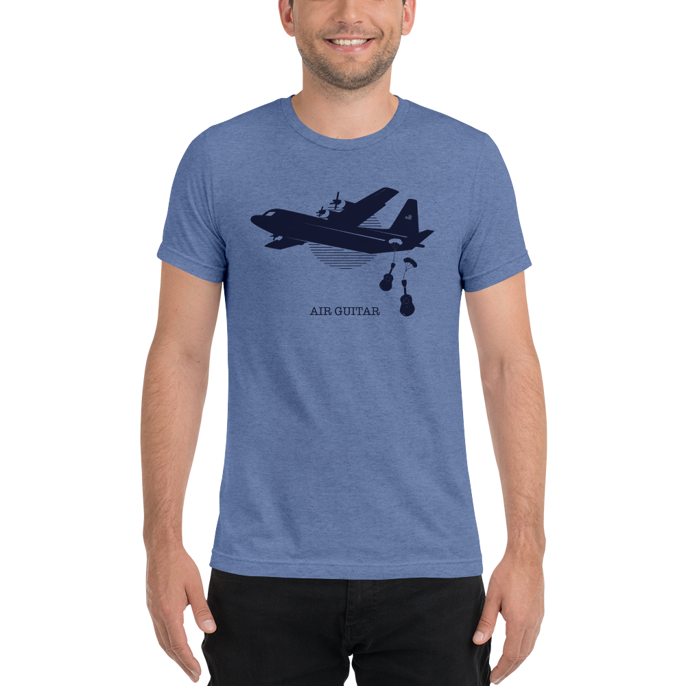Air-guitar-Deep-Blue-Transparent_OE-Logo-Wide---Deep-Blue-Letters-Transpare_mockup_Front_Mens_Blue-Triblend.png