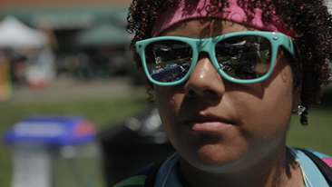 Dani, a rapper, beatboxer, poet, and performer getting ready to perform at Capital City Pride. Scene from Who Am I To Stop It.