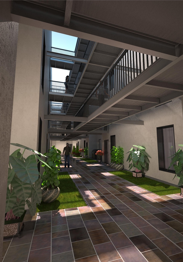 Conceptual design - Interior courtyard