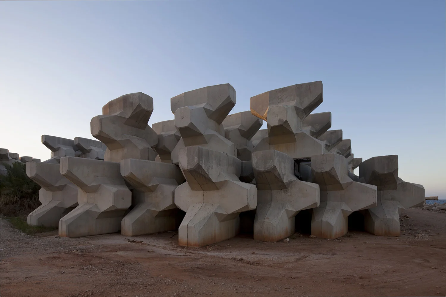 Acropodes Waiting for Sea Wall Construction