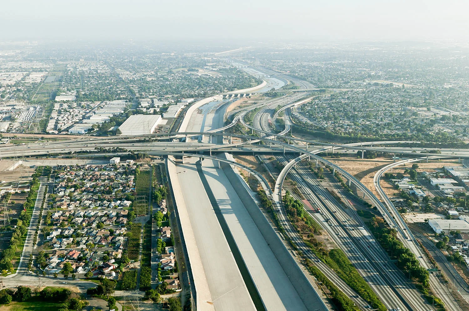 I-105 (the Century Freeway) at the Long Beach Freeway