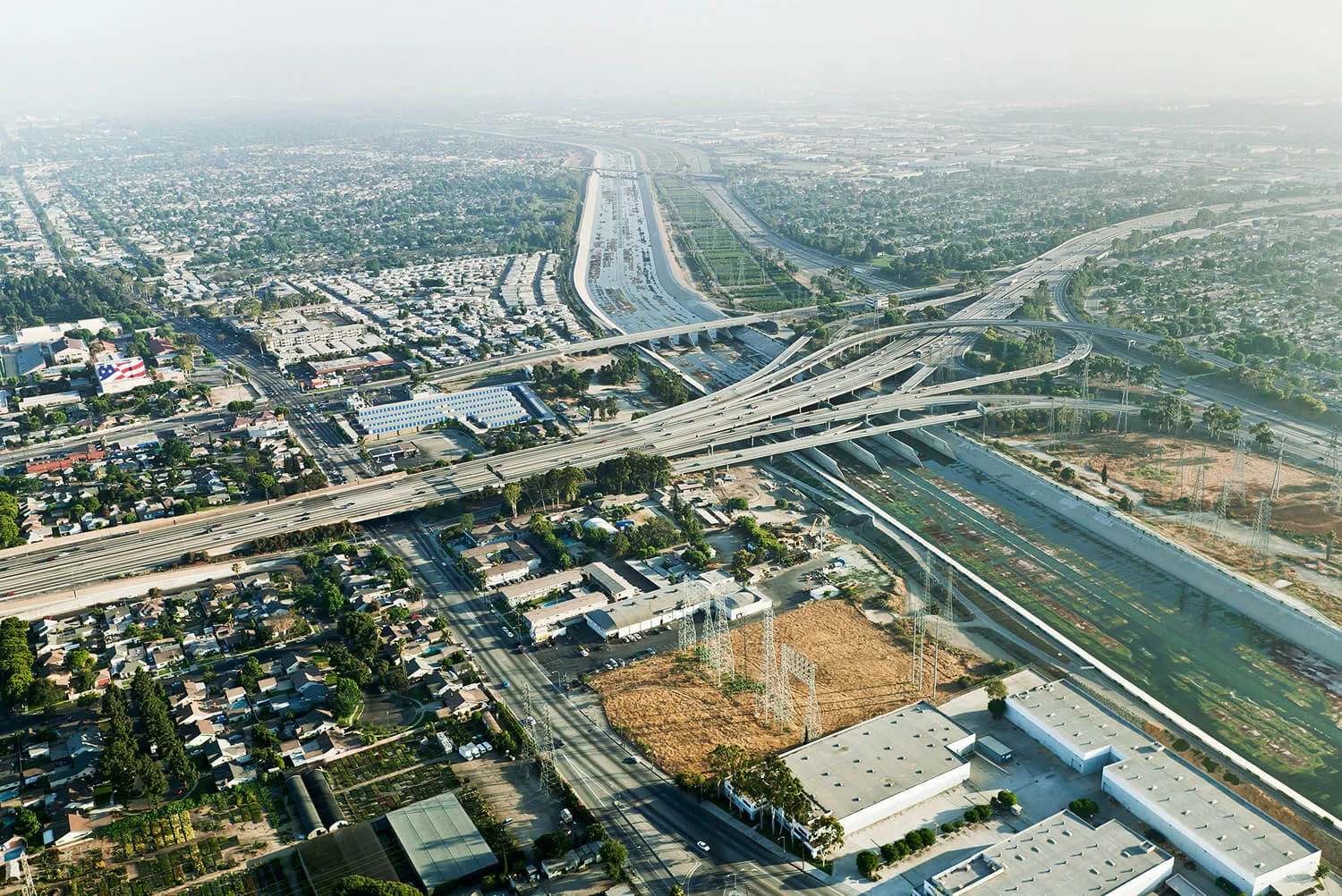 The 91 and 710 Freeway Interchange