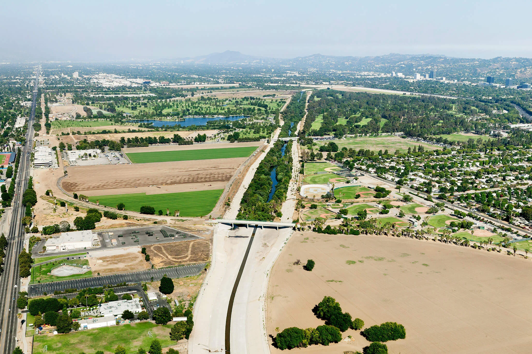 Approaching the Sepulveda Basin Recreation Area