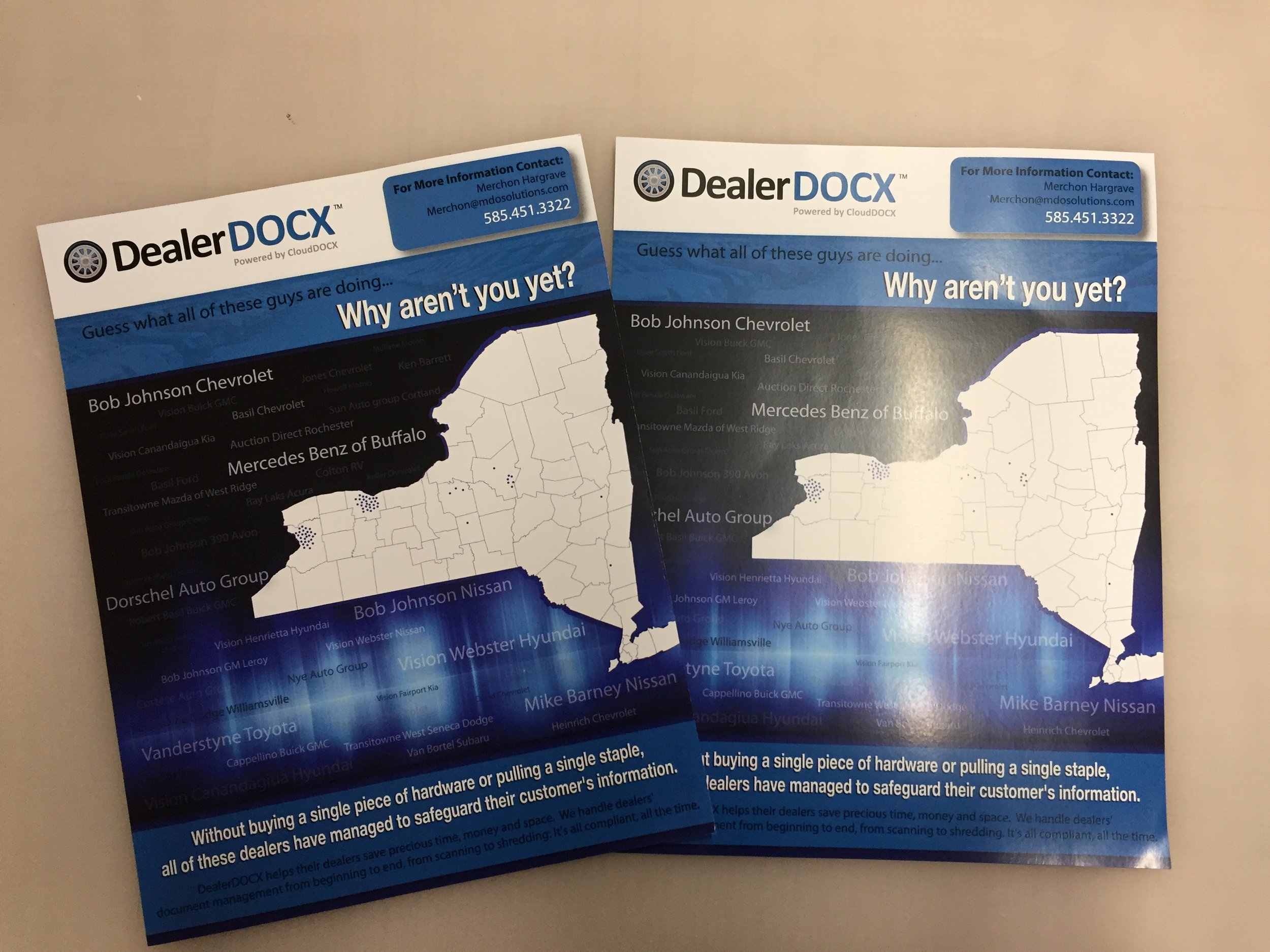 We designed and printed a one pager advertisement for a local business in Rochester NY!