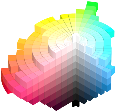 A re-design of Munsell's colour ordering system, which takes into account the inability of all the colours we perceive to fit into one smooth sphere.