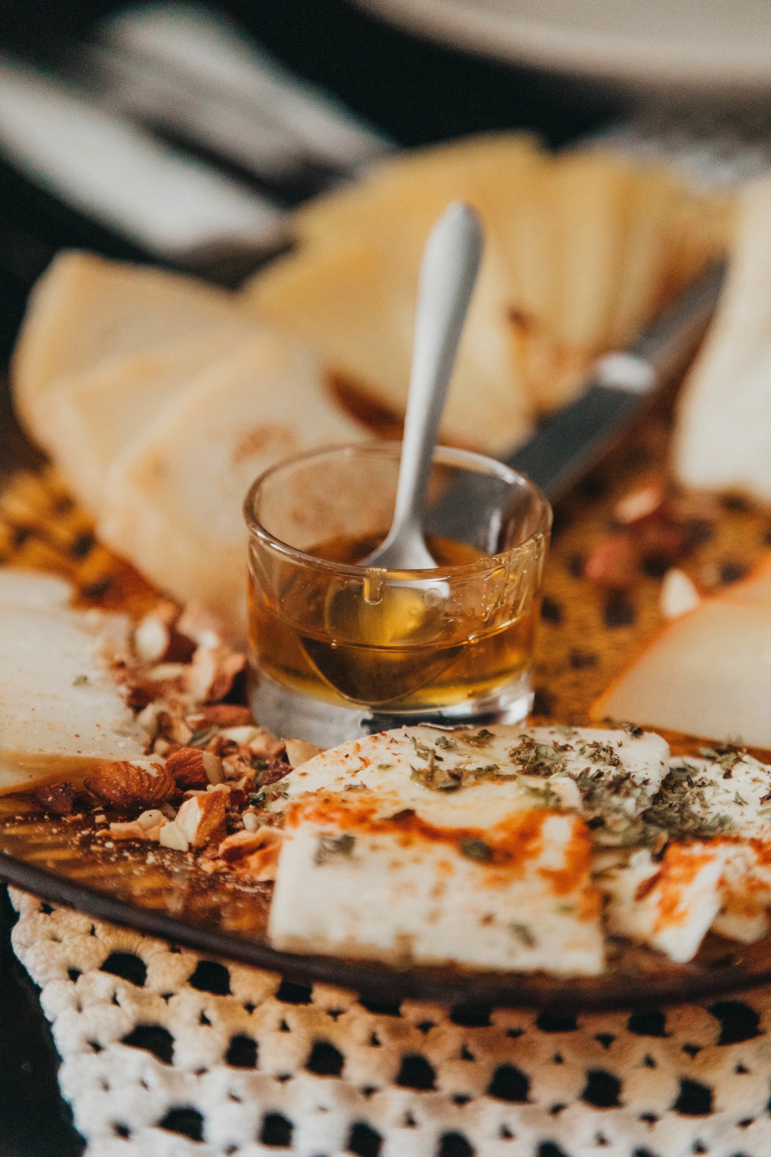 The Portuguese cheese sampling platter at Miss‘Opo with local honey and almonds