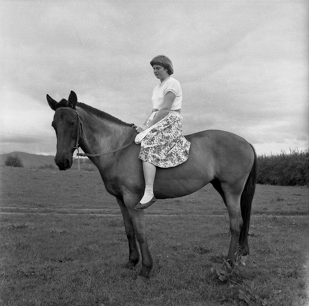 Joan on Horse, c. 1960: A photograph by Gilbert Melrose