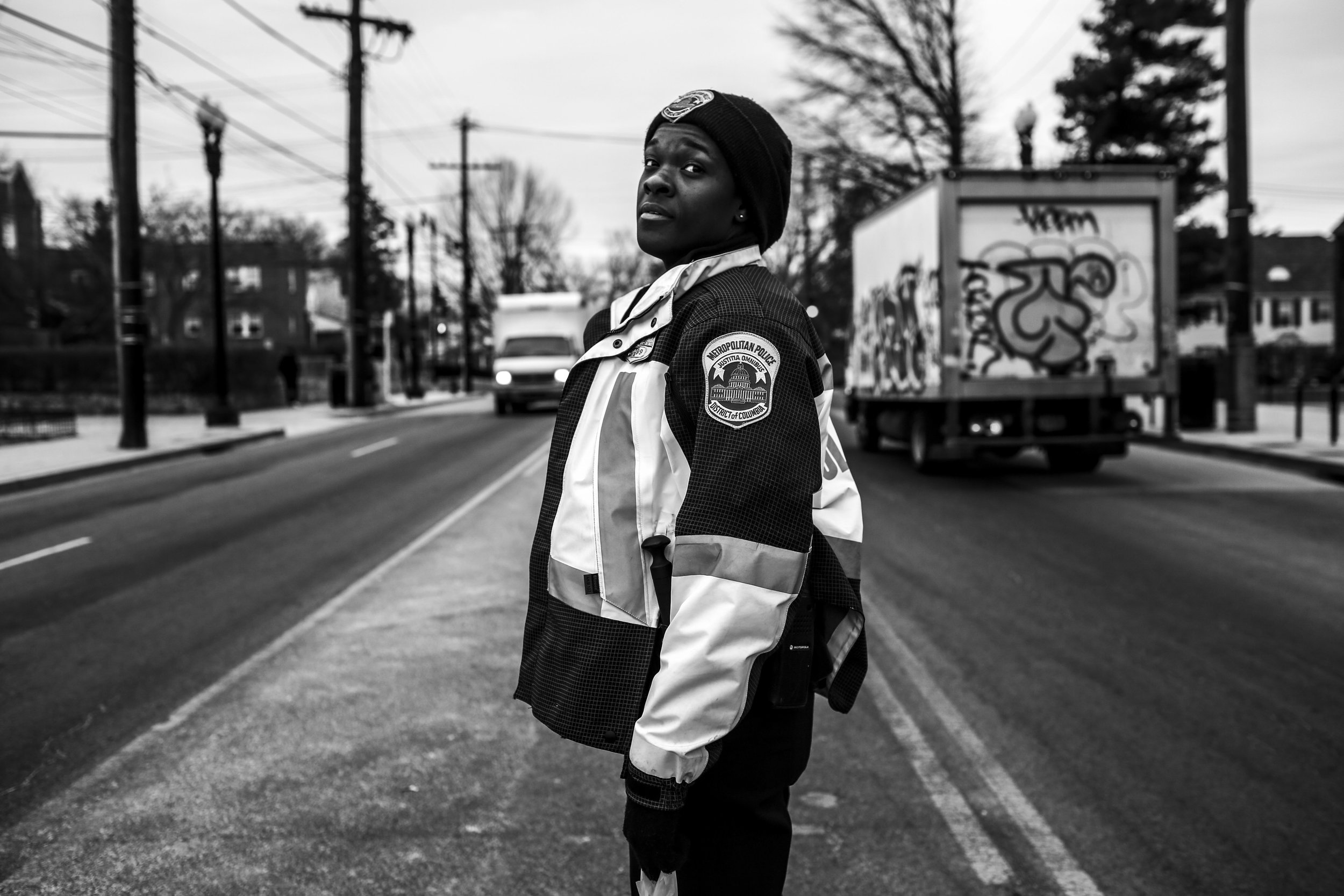   Tiara walks her beat in the 6th District in Southeast DC.  