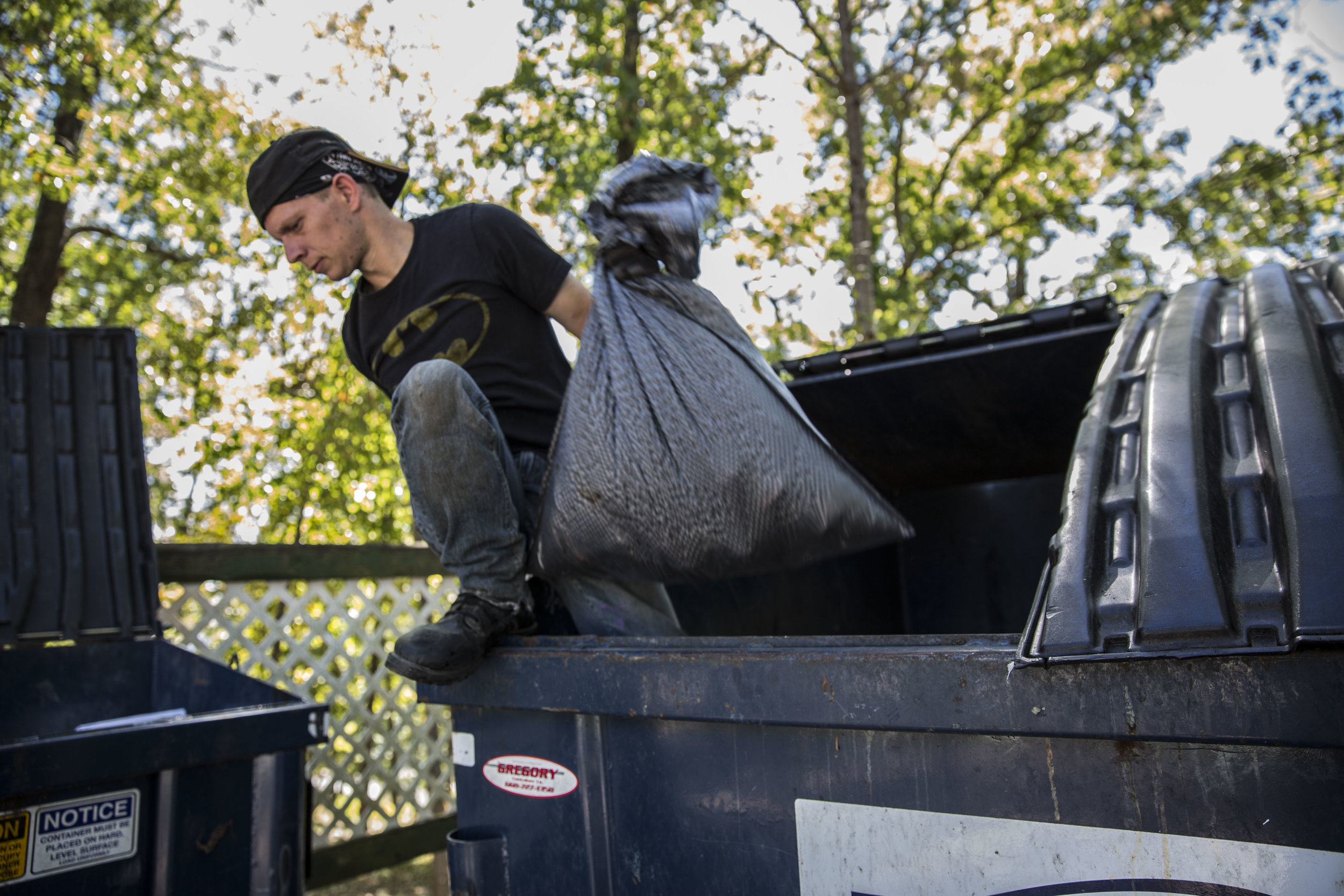   Chris dumpster dives looking for metal scraps and useful items. Currently unemployed, he manages to make some income from scrapping, which would make him roughly $23 a day. “I don’t go stealing like some of these kids. If I have to go without eatin