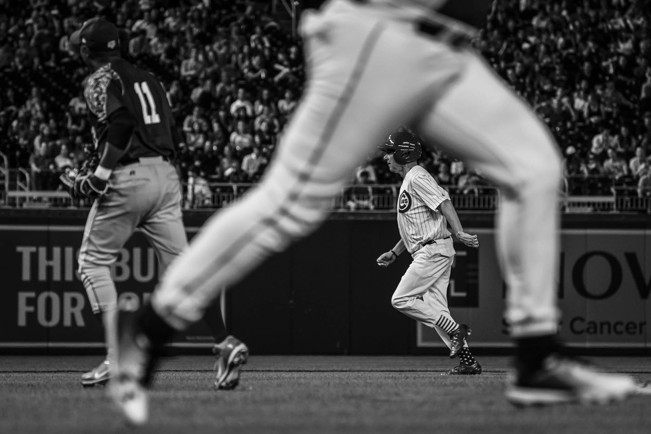 Rep. Fred Upton (R-MI) participates in the annual Congressional Baseball game at Nationals Park in Washington, DC.
