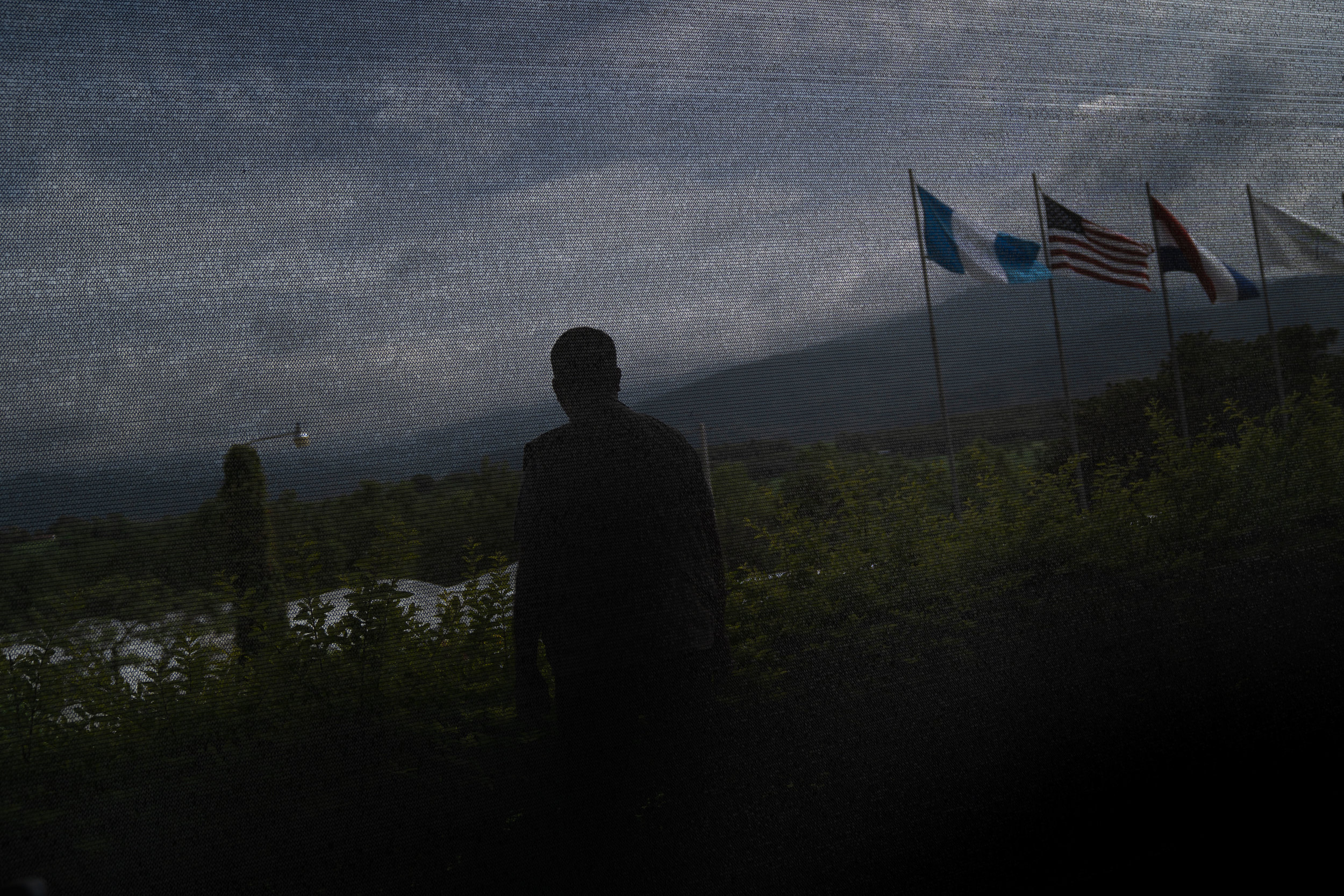   A guard stands in a farm during Acting Secretary of Homeland Security Kevin McAleenan’s visit to Guatemala in June, 2019.  