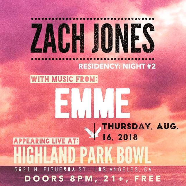 We&rsquo;re doing it again. Thursday, Aug. 16 at @highlandparkbowl with @emmesongs. Join us!