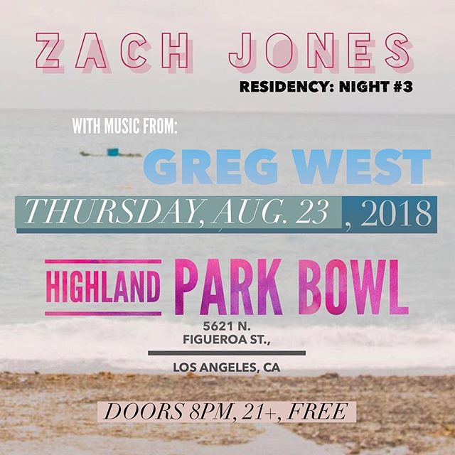 Can&rsquo;t wait to rock the stage at @highlandparkbowl tomorrow night, with additional music from my man @gregorybwest. FREE. 9pm. See you there.