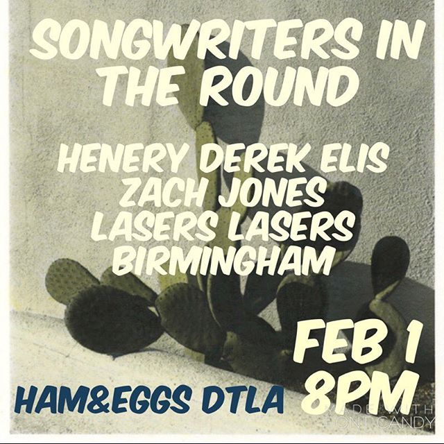 Strummin some tunes and telling some stories  at @hamandeggsdtla with @laserslasersbirmingham and @henryderekelis. Join us, won&rsquo;t you?
