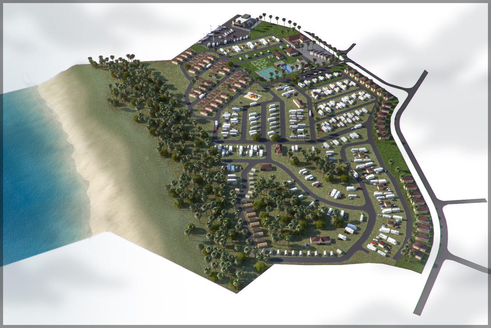3D Design Drawings Display Caravan Park Site Concepts