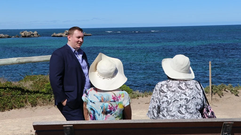 Rockingham-based MP Aaron Stonehouse advocates caravan park at Point Peron 