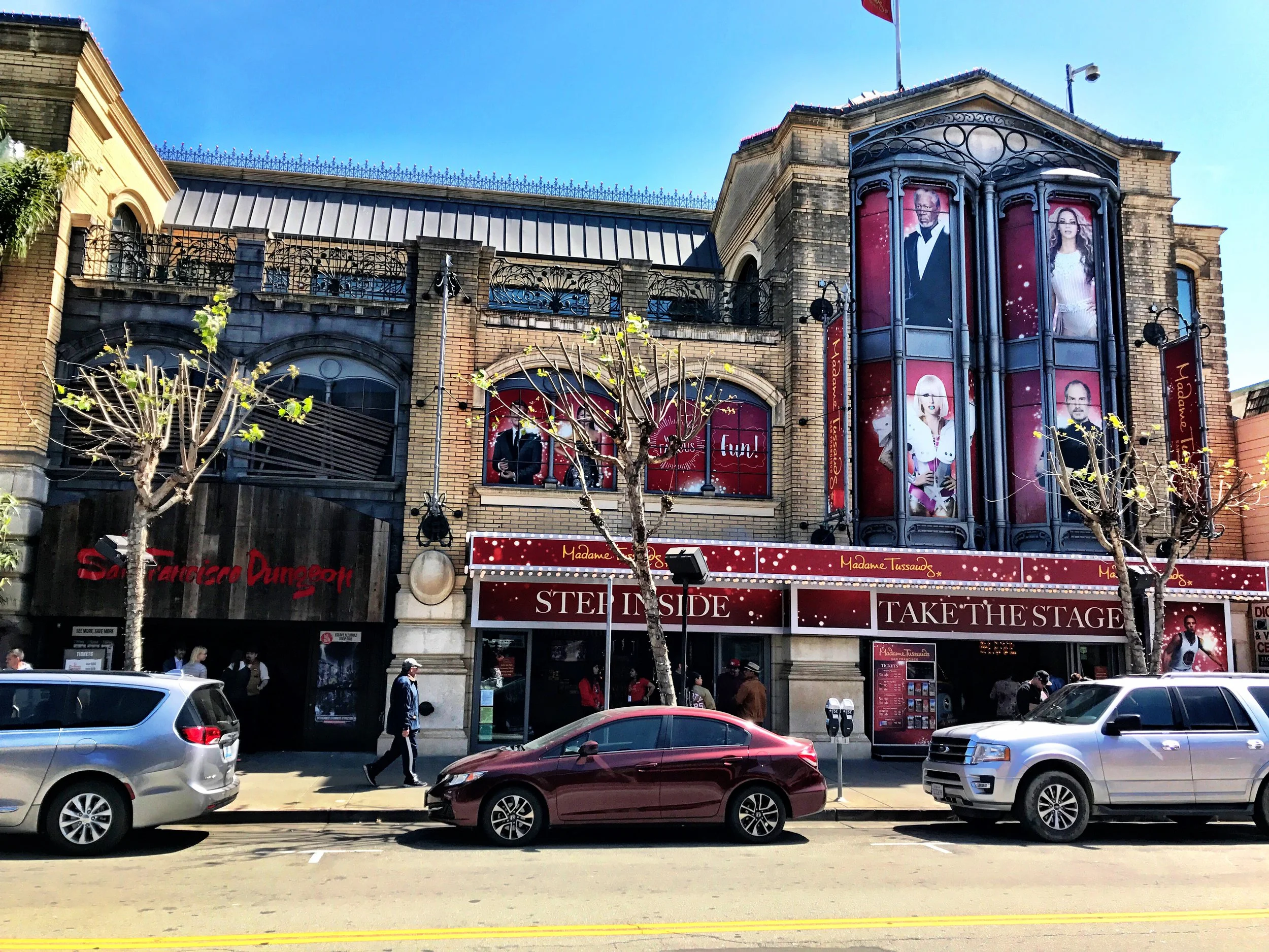 The front of Madame Tussauds & The San Francisco Dungeon, Fisherman's Wharf SF
